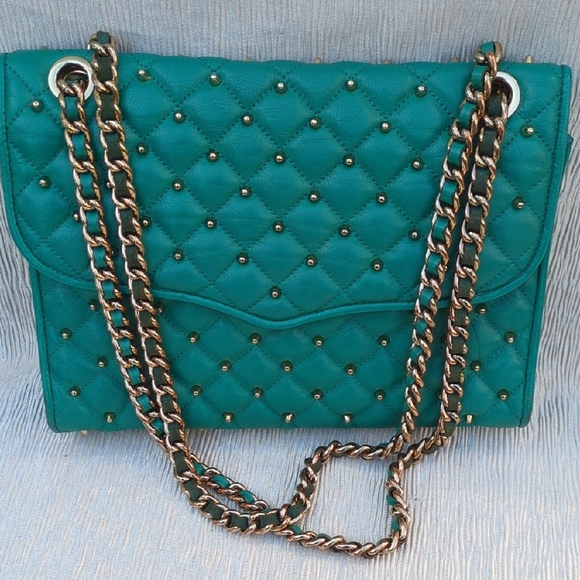 Rebecca Minkoff Teal Quilted Chain Strap Bag - Picture 2 of 13